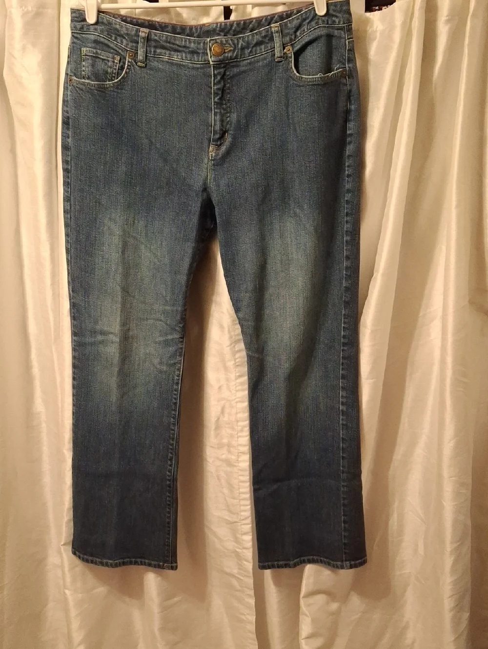 Lands' End Straight-Leg Blue Denim Jeans